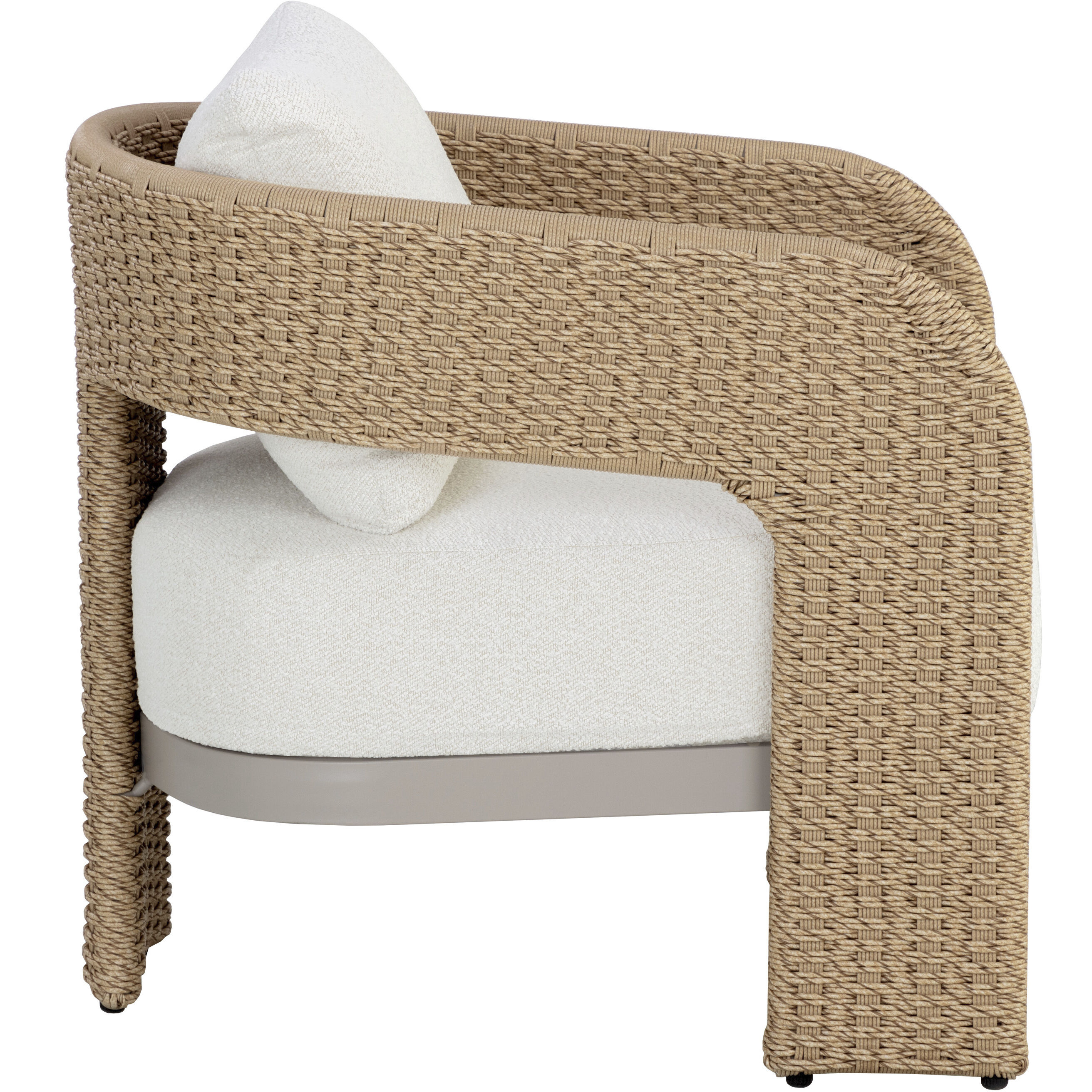 Pylos Natural / Louis Cream Outdoor Lounge Chair